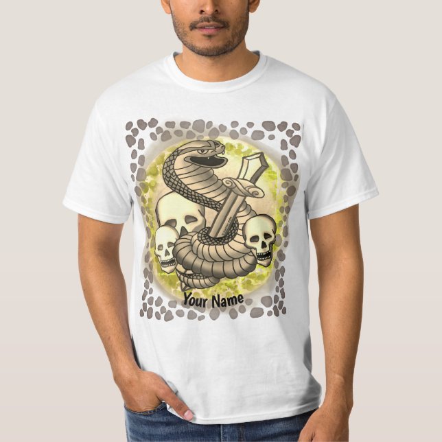 King Cobra Sword Skull T-Shirt (Vorderseite)