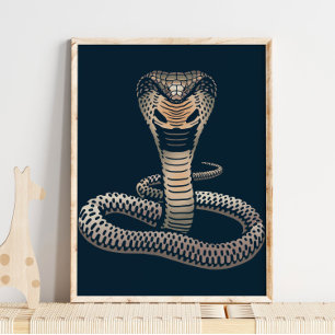 King Cobra Wildlife Print   Cobra Print Poster