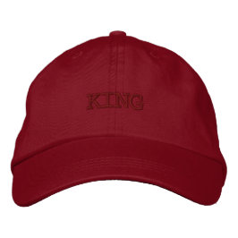 KING Cool Handsome Elegant-Hat Nice Red Color Bestickte Baseballkappe