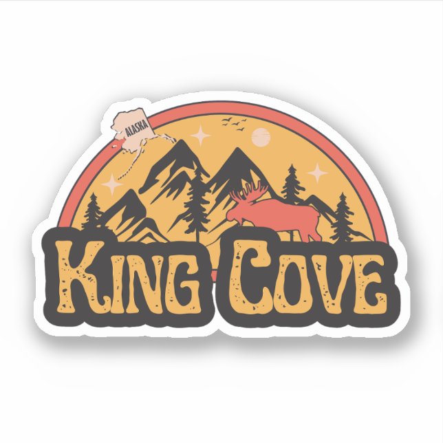 King Cove, Alaska Sticker (Vorderseite)