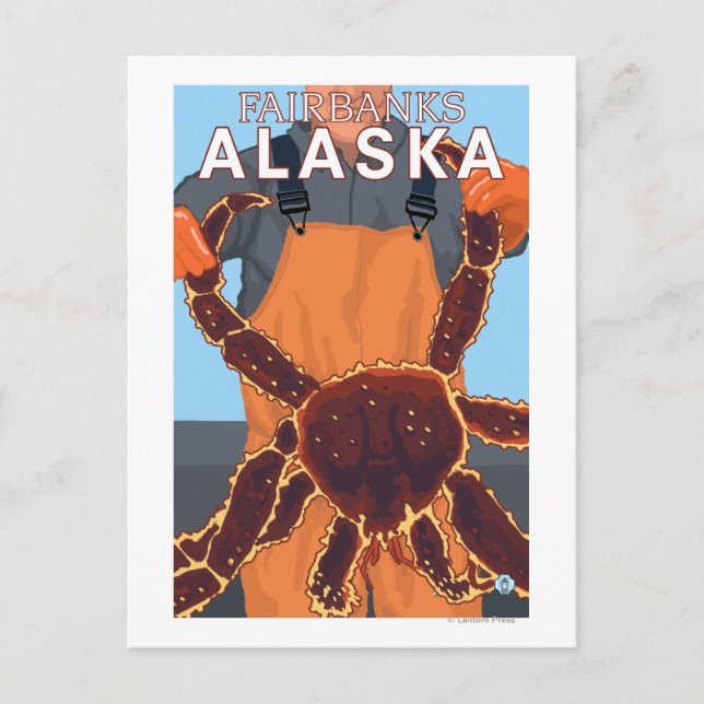 King Crab Fisherman - Fairbanks, Alaska Postkarte (Vorderseite)