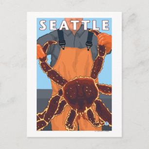 King Crab Fisherman - Seattle, Washington Postkarte