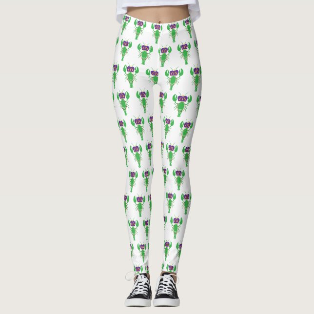 King Crawfish Mardi Gras Leggings (Vorderseite)