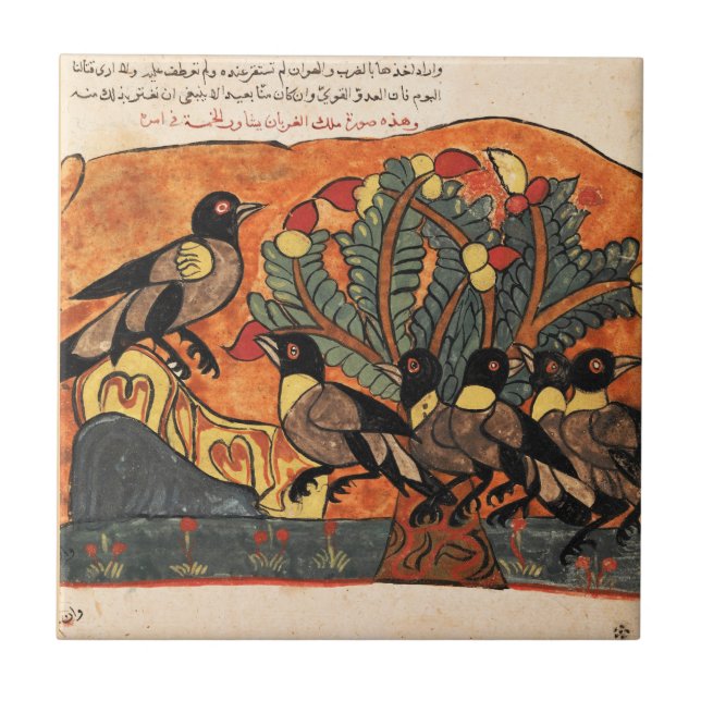 King Crow Advice Indische Renaissance Fliese (Vorderseite)