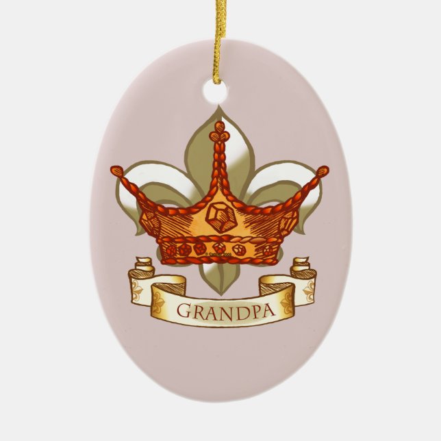 King Crown Grandpa-Ornament Keramik Ornament (Vorne)