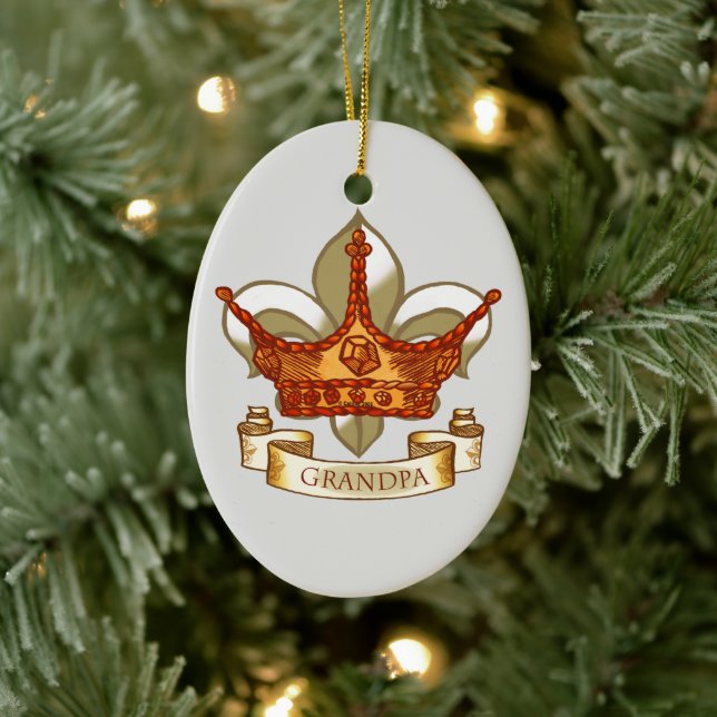 King Crown Grandpa-Ornament Keramik Ornament (Baum)