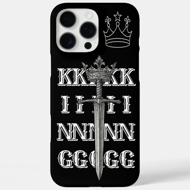 KING Crown Line Art schwarz Hülle  (Rückseite)