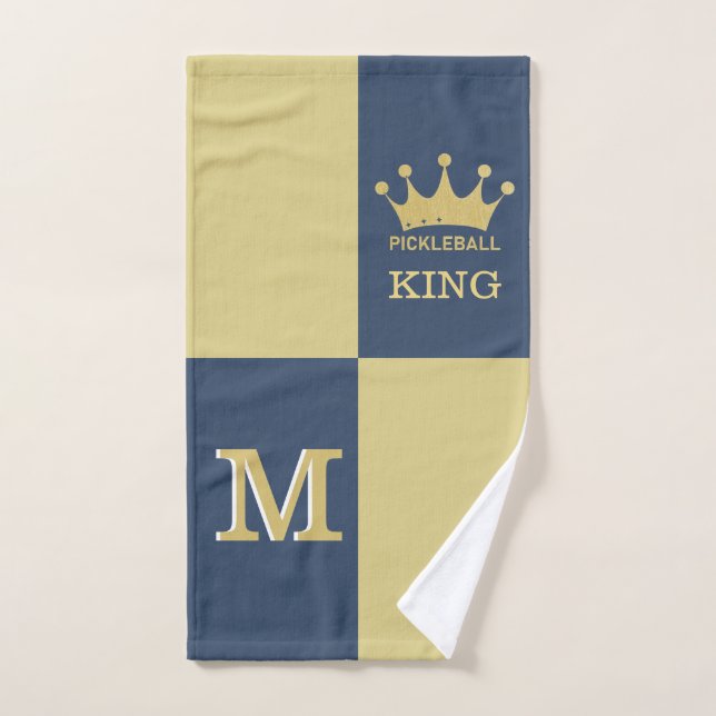 King Crown Pickleball 3D Monogram Handtuch (Handtuch)