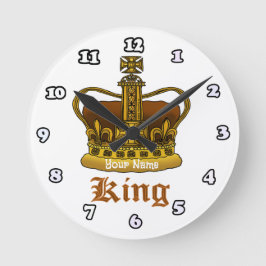 King Crown Runde Wanduhr
