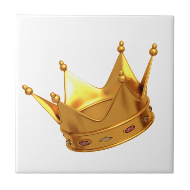 King Crown Small (4,25" x 4,25") Keramik FotoTile Fliese (Vorderseite)