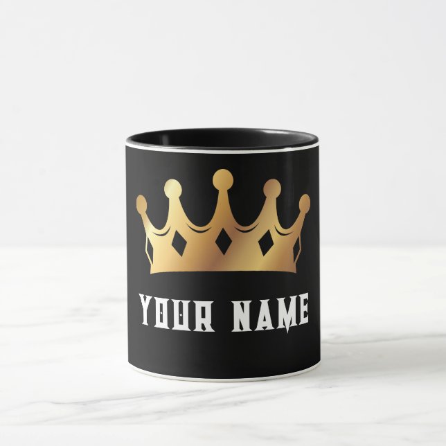 King Crown und Ihr Name unten Tasse (Zentrum)