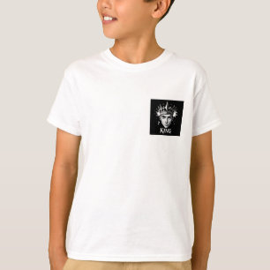 KING" Crown Vector - Bold Black & White Street Art T-Shirt