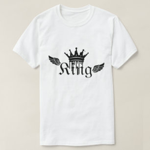King Crown Wings – Gothic King Typografie Design T-Shirt