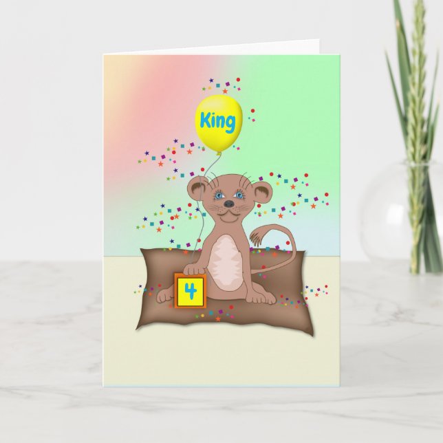 King Cub Birthday Card Karte (Vorderseite)
