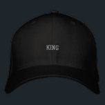 King Custom Black Versatile Headwear Style-Hat  Bestickte Baseballkappe<br><div class="desc">Step into authority with the “KING” text printed on this black Flexfit wool cap,  built for bold personalities. The clean design delivers a strong visual impact without being loud. 

Perfect for those who carry confidence naturally in their everyday style.</div>
