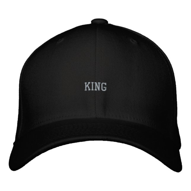 King Custom Black Versatile Headwear Style-Hat  Bestickte Baseballkappe (Vorderseite)