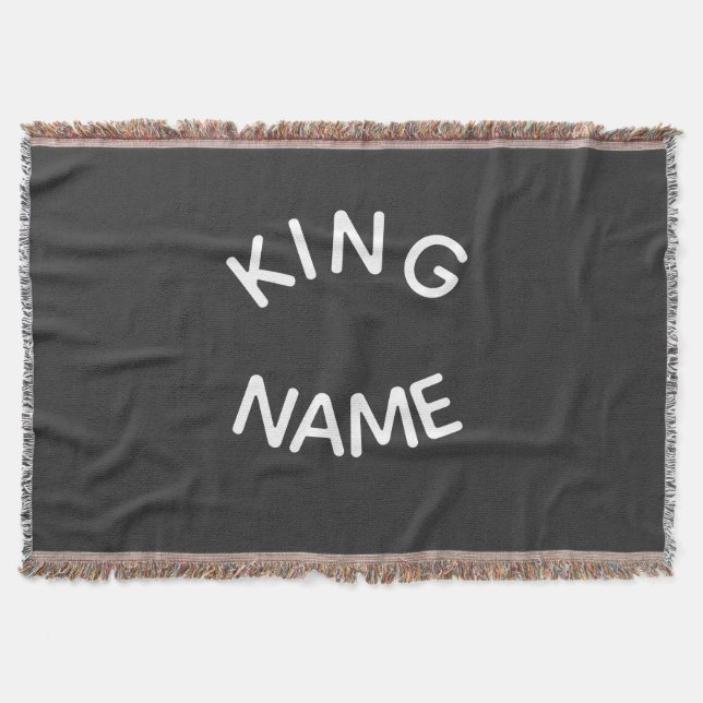 King Custom Name – Königliches Fettdesign Decke (Vorderseite)