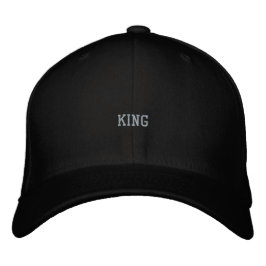 King Custom Schwarzer Vielseitiger Hutstil-Hut  Bestickte Baseballkappe