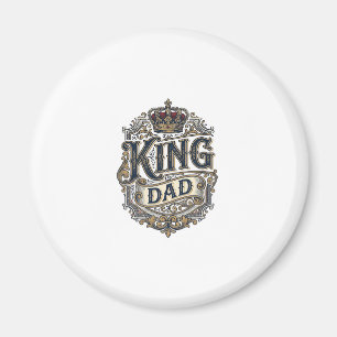 King Dad Vintage Gravur Vatertag Shirt_1 Magnet