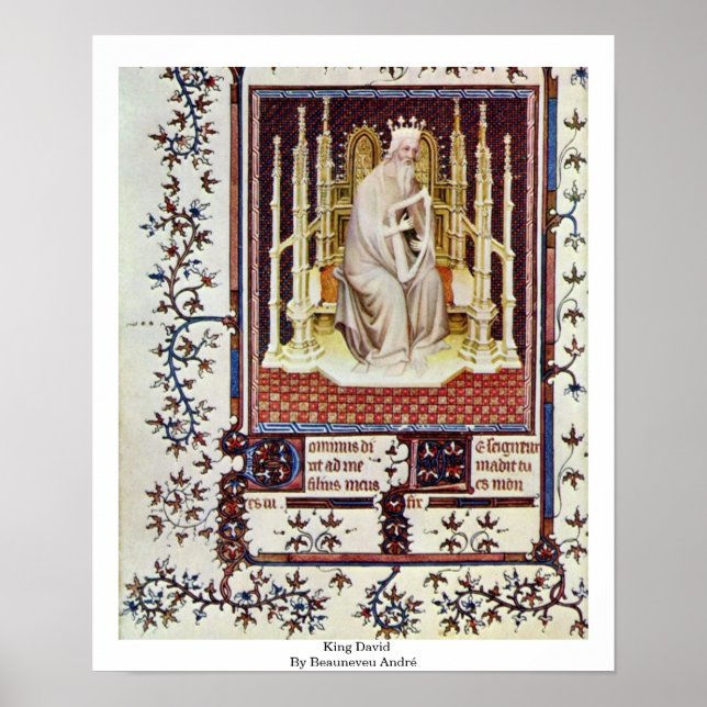 King David By Beauneveu André Poster (Vorne)