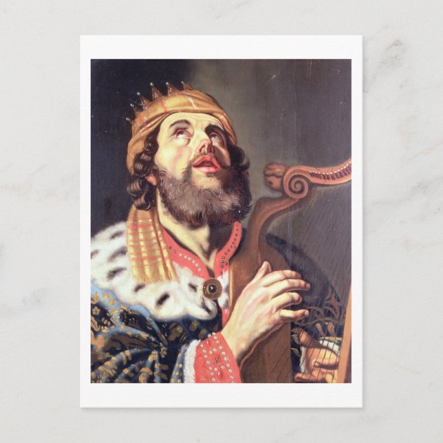 King David (Panel) Postkarte (Vorderseite)