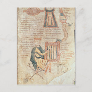 King David spielt Psalterei von einem Psalter Postkarte