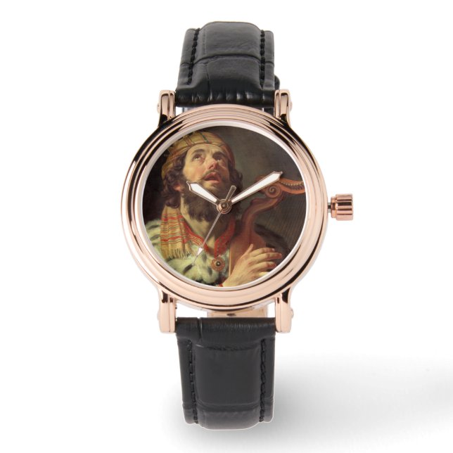 King David spielt seine Harfe Armbanduhr (Vorderseite)