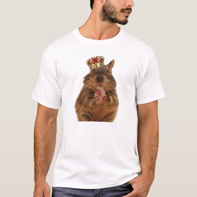 King Degu eating pizza T-Shirt (Vorderseite)