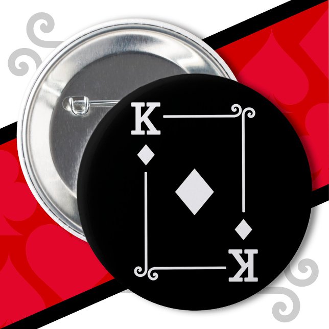 King Diamonds Card Kostüme Spielkarten King Button (Von Creator hochgeladen)