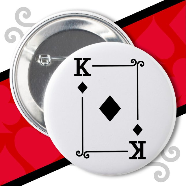 King Diamonds Card Kostüme Spielkarten King Button (Von Creator hochgeladen)
