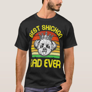King Dog Best Shichon Vater jemals Vintag Retro T-Shirt