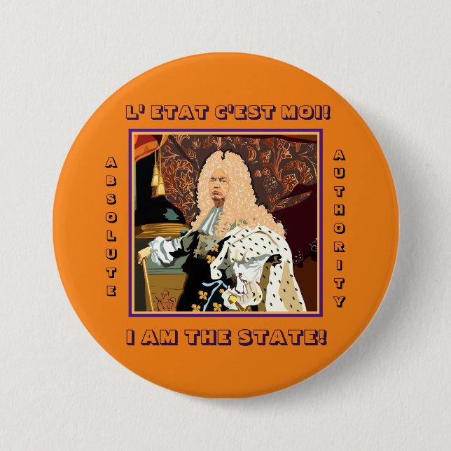 King Donald Trump Button (Vorderseite)
