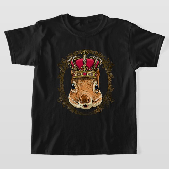 King Eichhörnchen mit CrownQueen Squirrel Tier 3 T-Shirt (Ablage )