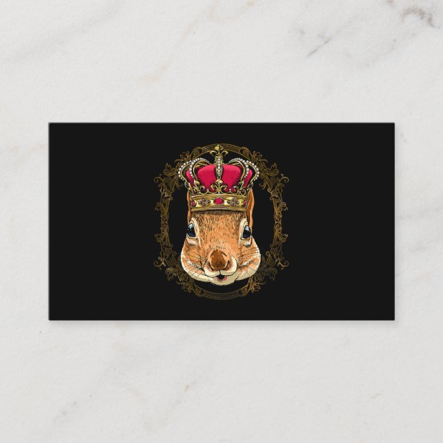 King Eichhörnchen mit CrownQueen Squirrel Tier 3 Visitenkarte (Vorderseite)