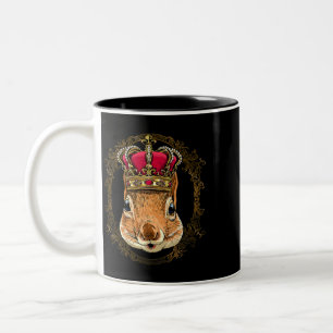 King Eichhörnchen mit CrownQueen Squirrel Tier 3 Zweifarbige Tasse