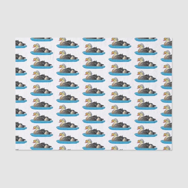 King eider bird Cartoon Seidenpapier (Vorderseite)