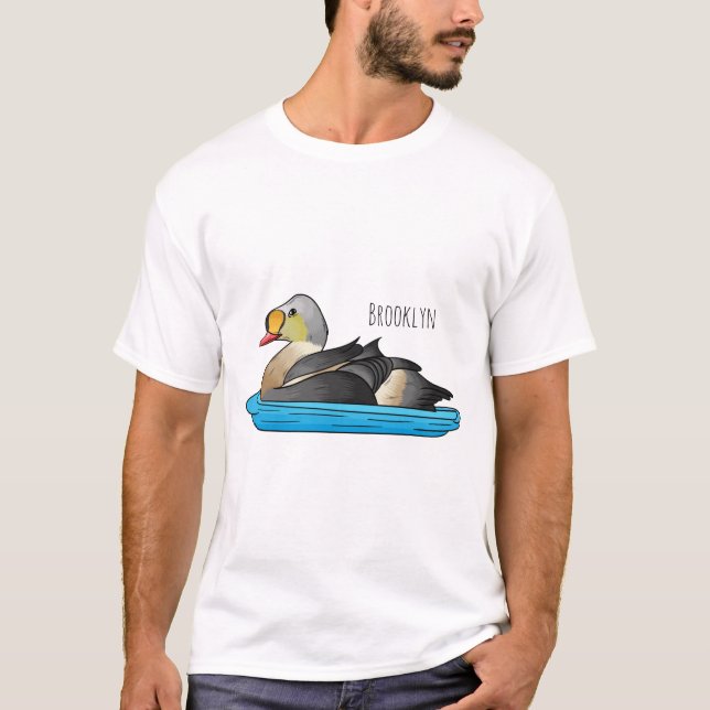King eider bird Cartoon T-Shirt (Vorderseite)