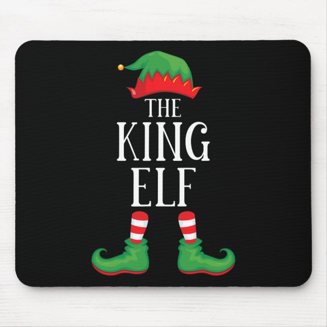 King Elf Matching Group Xmas Funny Family Christma Mousepad (Vorne)