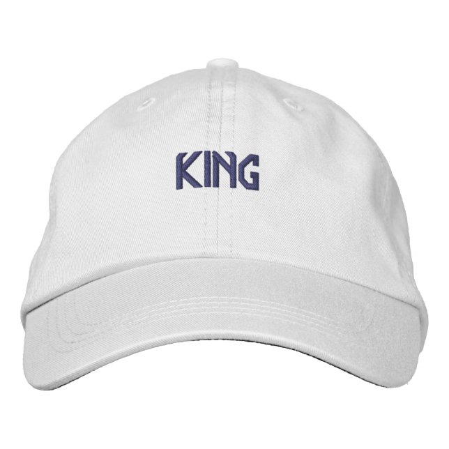 KING Expression Nice Cool Super Handsome White Bestickte Baseballkappe (Vorderseite)