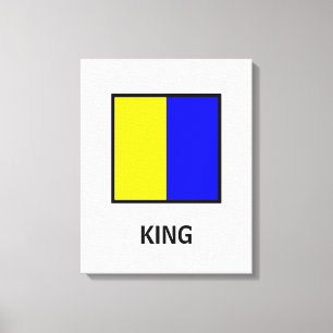 King Family Name Nautic Flag Leinwanddruck
