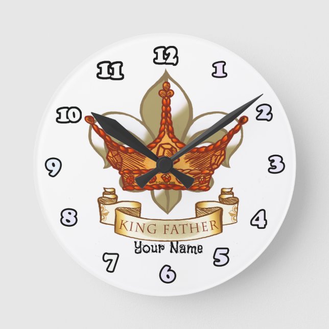 King Father Runde Wanduhr (Vorderseite)