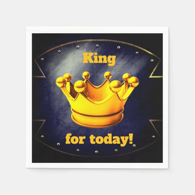 King for Today Paper Party Napkins Serviette (Vorderseite)