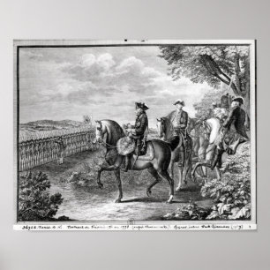 King Frederick II of Prussia  reviewing the Poster