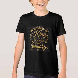King Geboren im Januar Golden Crowns Tri-Blend Shirt