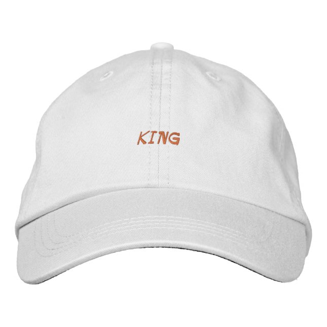 "King" gekrönt Khaki anpassbare Cap Bestickte Baseballkappe (Vorderseite)