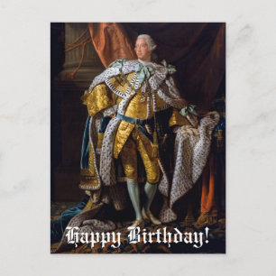 King George III von Allan Ramsay Happy Geburtstag Postkarte