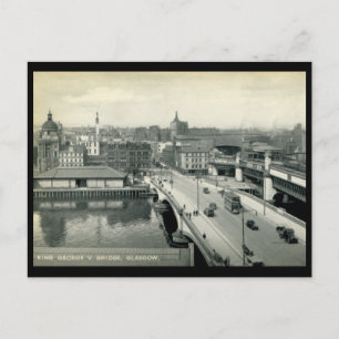 King George V Brücke, Glasgow, Schottland Vintage Postkarte