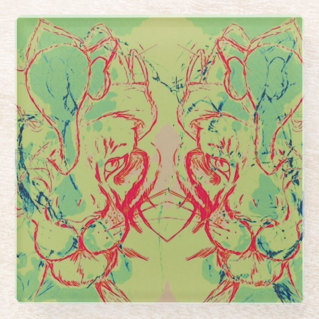 King Glass Untersetzer (Vorderseite)