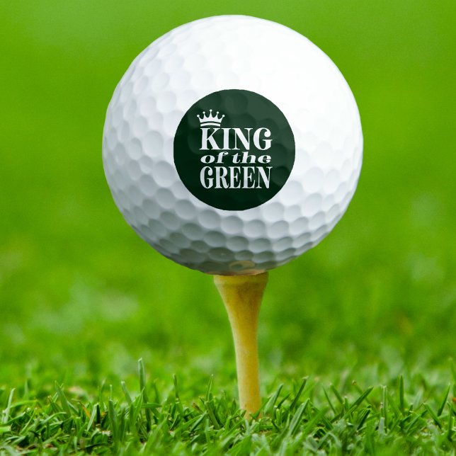 King Golfer Funny Golfball (Funny King of the Green Golfer golf ball - the perfect choice for your favorite golfer.)