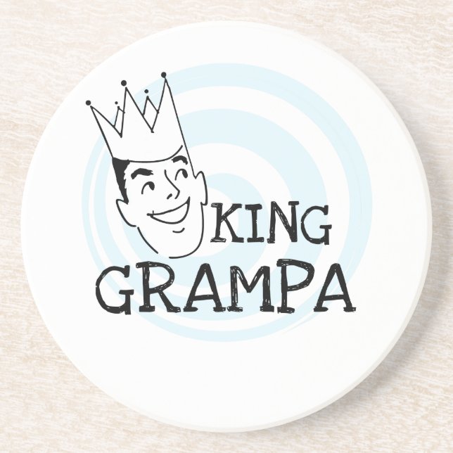 King Grampa T - Shirt und Geschenke Getränkeuntersetzer (Vorne)